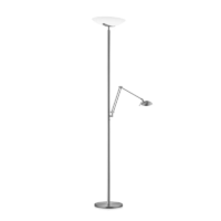 Knapstein Alma L LED-Deckenfluter mit Leselicht mattnickel