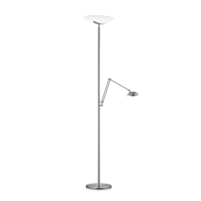 Knapstein Alma L LED-Deckenfluter mit Leselicht mattnickel