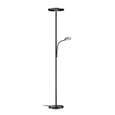 Knapstein Aura L Deckenfluter mit Leselicht Schwarz