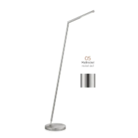 Knapstein DINA-S LED-Stehleuchte mit Gestensteuerung Mattnickel