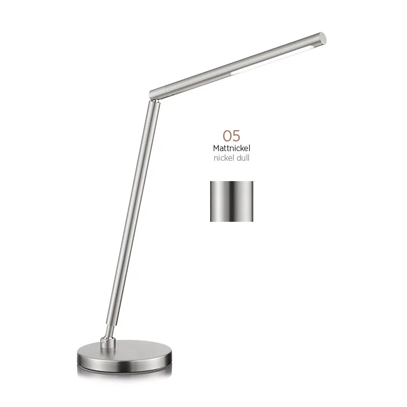 Knapstein DINA-T LED-Tischleuchte mit Gestensteuerung Nickelmatt