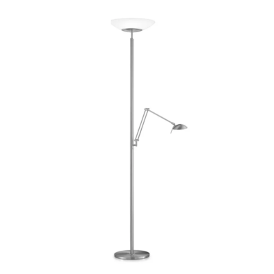 Knapstein Elsa L LED-Deckenfluter mit Leselicht mattnickel