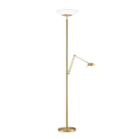 Knapstein Elsa L LED-Deckenfluter mit Leselicht Messing matt