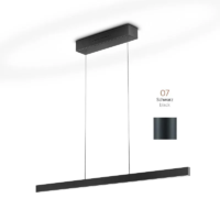 Knapstein LINDA LED-Pendelleuchten Schwarz