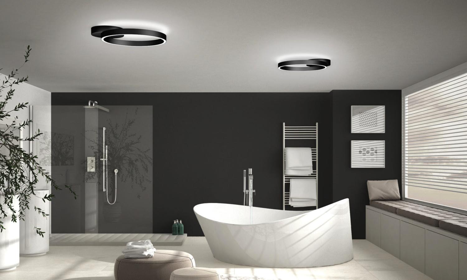 Deckenleuchten von Knapstein in einem modernen Badezimmer