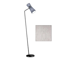 Knapstein YUNA-S LED-Stehleuchte schwarz, Schirm foggy grey