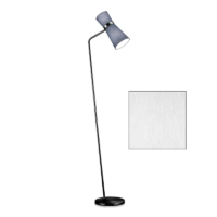 Knapstein YUNA-S LED-Stehleuchte schwarz, Schirm weiss