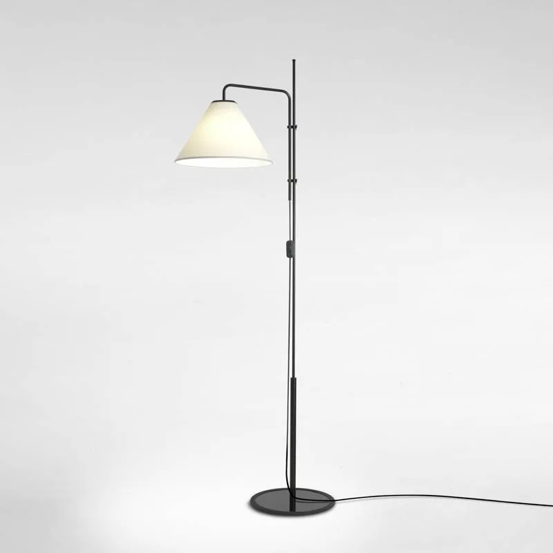 Marset Funiculi Fabric Stehleuchte mit weißem Schirm