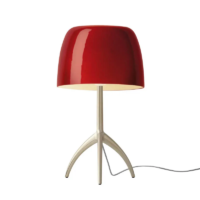 Foscarini Lumiere Grande Tischleuchte mit Dimmer Champagner rot