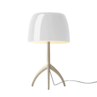 Foscarini Lumiere Grande Tischleuchte mit Dimmer Champagner weiss