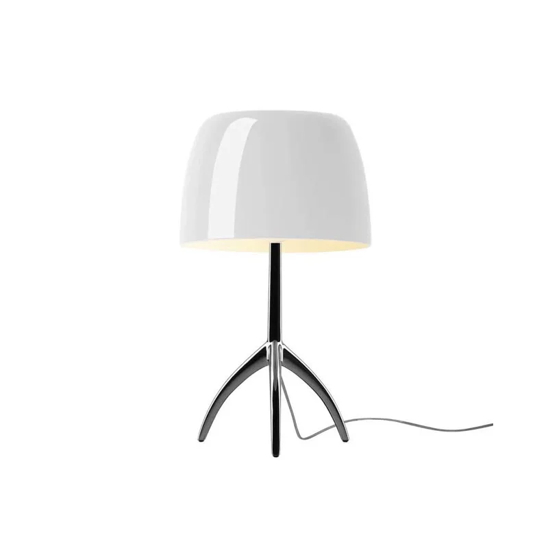Foscarini Lumiere Piccola Tischleuchte Chrom weiss