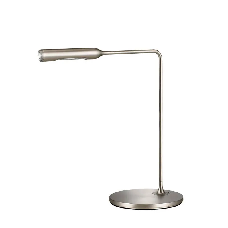Lumina Flo Bedside LED-Tischleuchte Nickel gebürstet