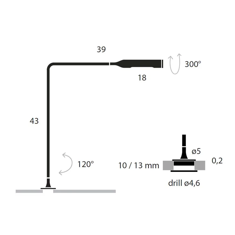 Lumina Flo Grommet F46 LED-Tischleuchte – Bild 13