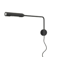 Lumina Flo Wall LED-Wandleuchte mit Kabel Schwarz soft touch
