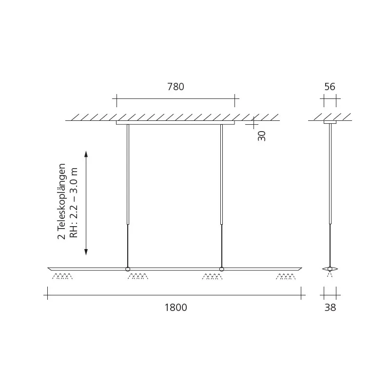 Baltensweiler LET D 180 LED-Pendelleuchte – Bild 4