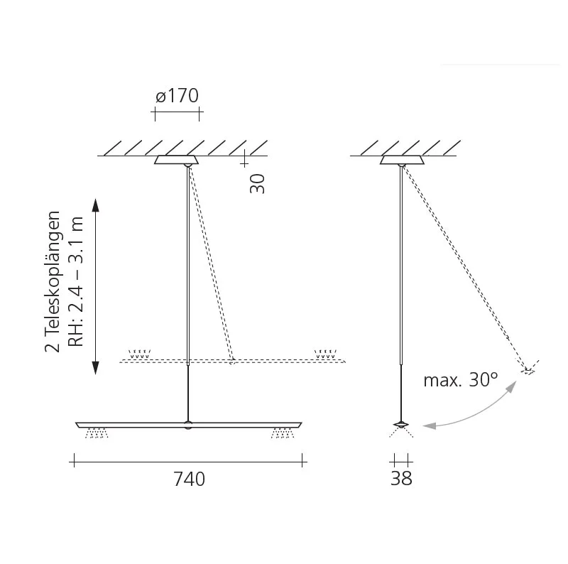 Baltensweiler LET H LED-Pendelleuchte – Bild 11