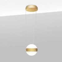 CINI & NILS Sferico Sospeso LED-Pendelleuchte Gold opal