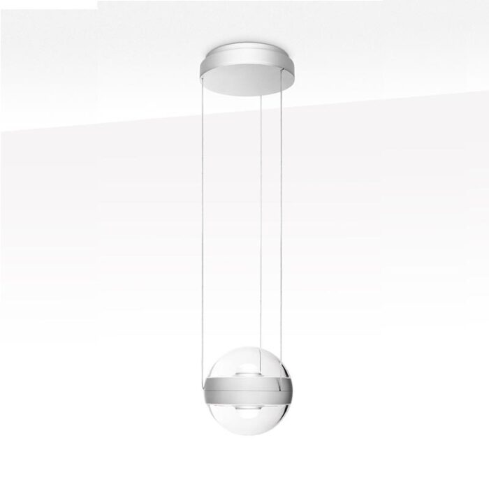 CINI & NILS Sferico Sospeso LED-Pendelleuchte Silber transparent