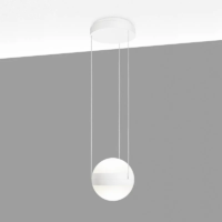 CINI & NILS Sferico Sospeso LED-Pendelleuchte Weiß opal