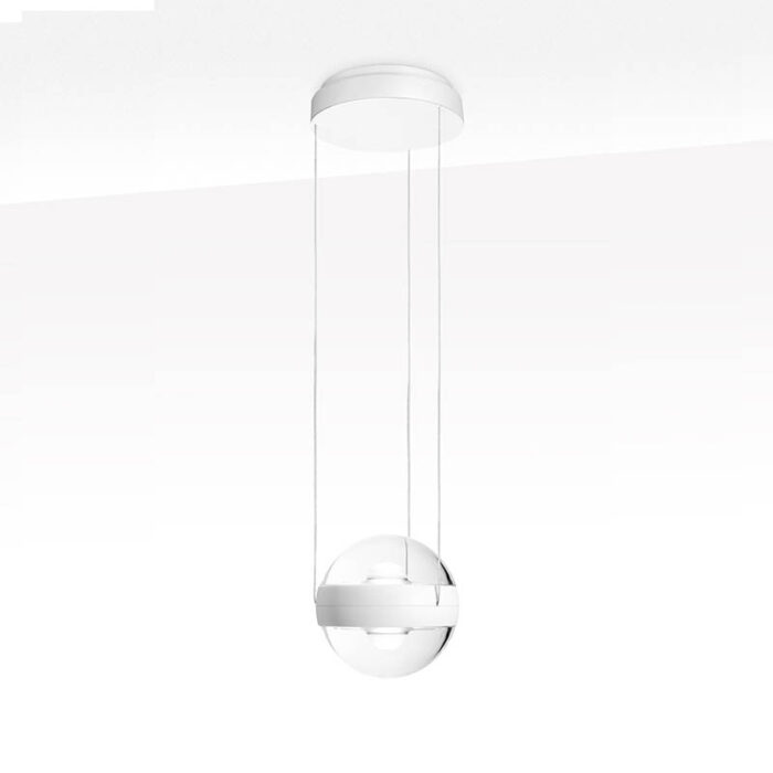 CINI & NILS Sferico Sospeso LED-Pendelleuchte Weiß transparent