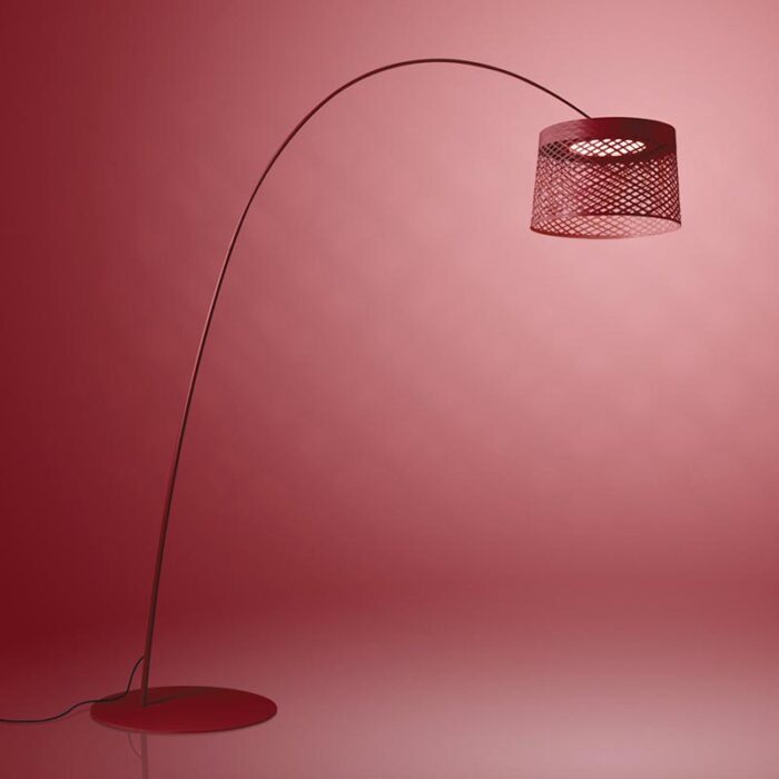 Foscarini Twiggy Grid LED-Stehleuchte Außen Rot