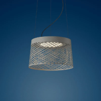 Foscarini Twiggy Grid LED-Pendelleuchte Außen Beige Grau