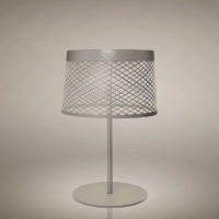 Foscarini Twiggy Grid XL LED-Tischleuchte Außen Grau Beige