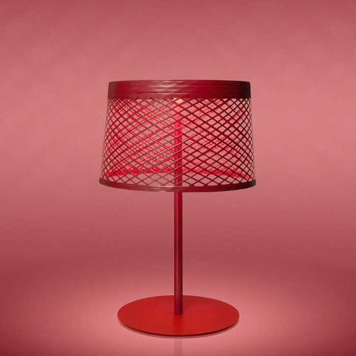 Foscarini Twiggy Grid XL LED-Tischleuchte Außen Rot