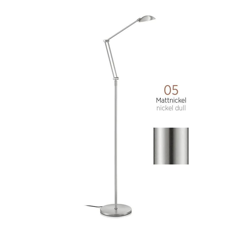Knapstein Ilas-S LED-Stehleuchte Mattnickel