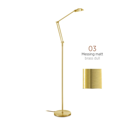Knapstein Ilas-S LED-Stehleuchte Messing matt