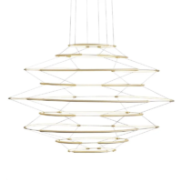 Nemo Drop 9 LED-Pendelleuchte Gold