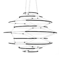 Nemo Drop 9 LED-Pendelleuchte Schwarz