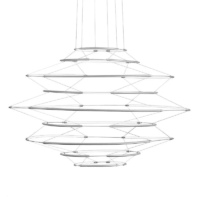 Nemo Drop 9 LED-Pendelleuchte Silber