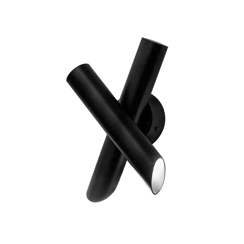 Nemo Tubes 2 LED-Wandleuchte Schwarz