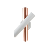 Nemo Tubes 2 LED-Wandleuchte Weiß Kupfer