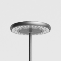 Rotaliana Sol F1 LED-Deckenfluter Grafit - Chrom glänzend