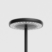 Rotaliana Sol F1 LED-Deckenfluter Schwarz matt - Chrom glänzend