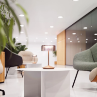 Sigor Numotion Akku-Tischleuchte mit Glasschirm