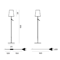 Foscarini Birdie LED-Stehleuchte mit Touchdimmer – Bild 11