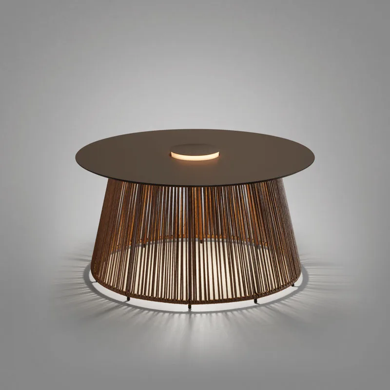 Bover Nit/80/R Outdoor LED-Bodenleuchte mit Akku Braun