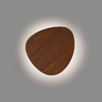 Bover Tria 04 Outdoor LED-Wandleuchte Ø 28 cm Teak Holz