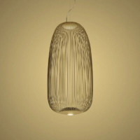 Foscarini Spokes 1 LED-Pendelleuchte Gold