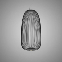 Foscarini Spokes 1 LED-Pendelleuchte Graphit