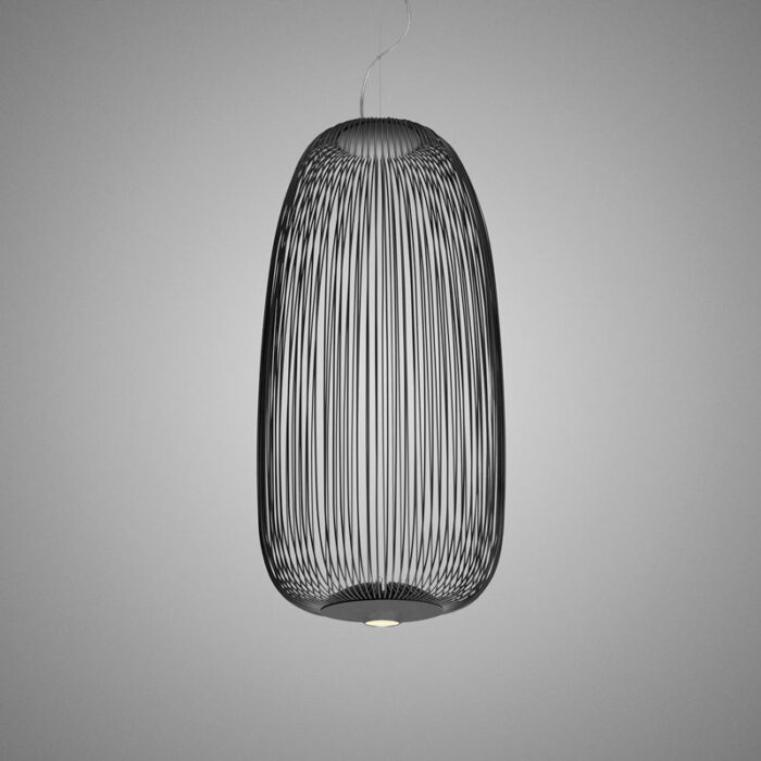 Foscarini Spokes 1 LED-Pendelleuchte Graphit