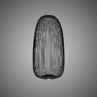 Foscarini Spokes 1 LED-Pendelleuchte Schwarz
