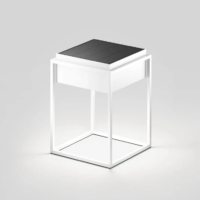IP44 qua Solar Tischleuchte mit Akku Pearl White