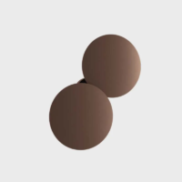Lodes Puzzle round double LED-Wandleuchte bronze