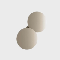 Lodes Puzzle round double LED-Wandleuchte champagner