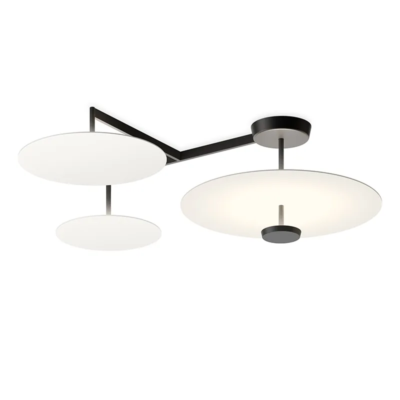 Vibia Flat 5905 LED-Deckenleuchte Grau Weiß