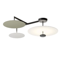 Vibia Flat 5905 LED-Deckenleuchte Grau, Weiß Grün